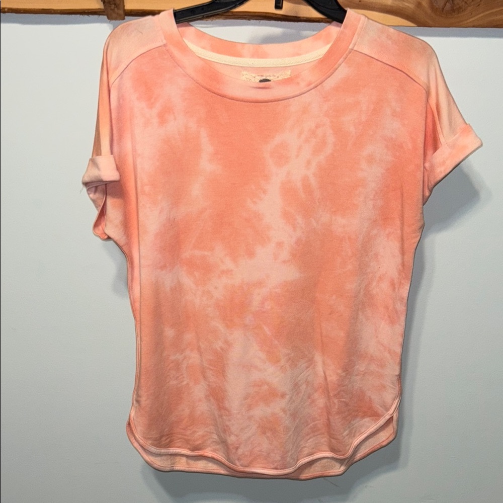 Peach Tie-Dye Women's Top